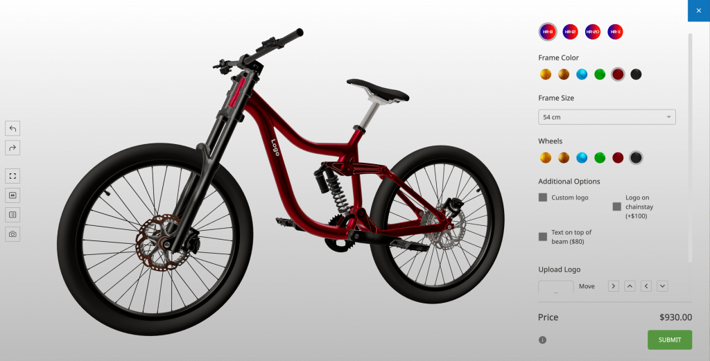 3d bike configurator