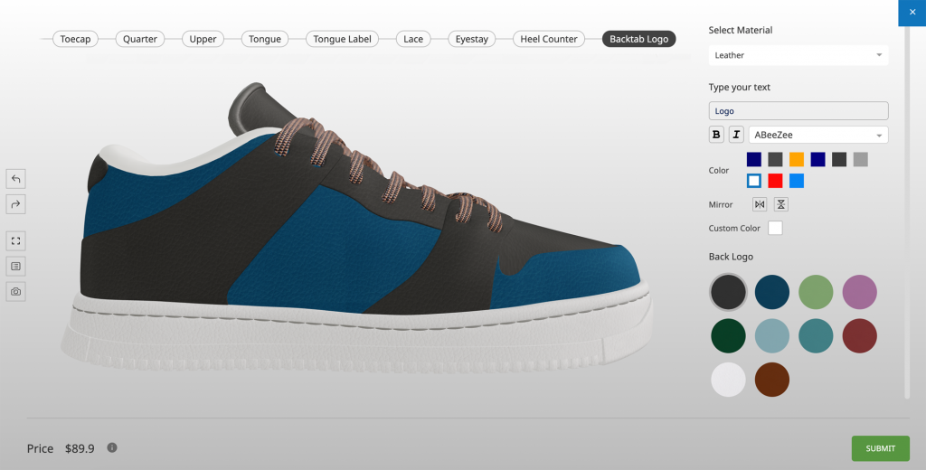 3d shoe configurator