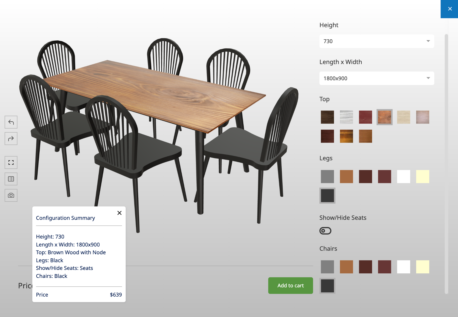 3d table configurator