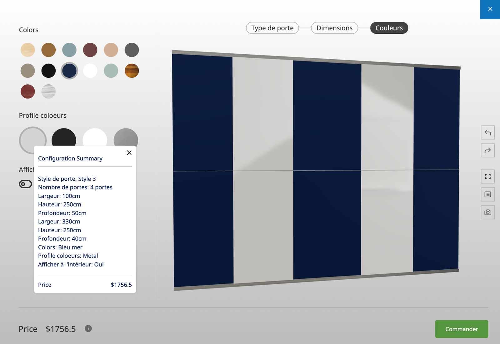 3D closet configurator software